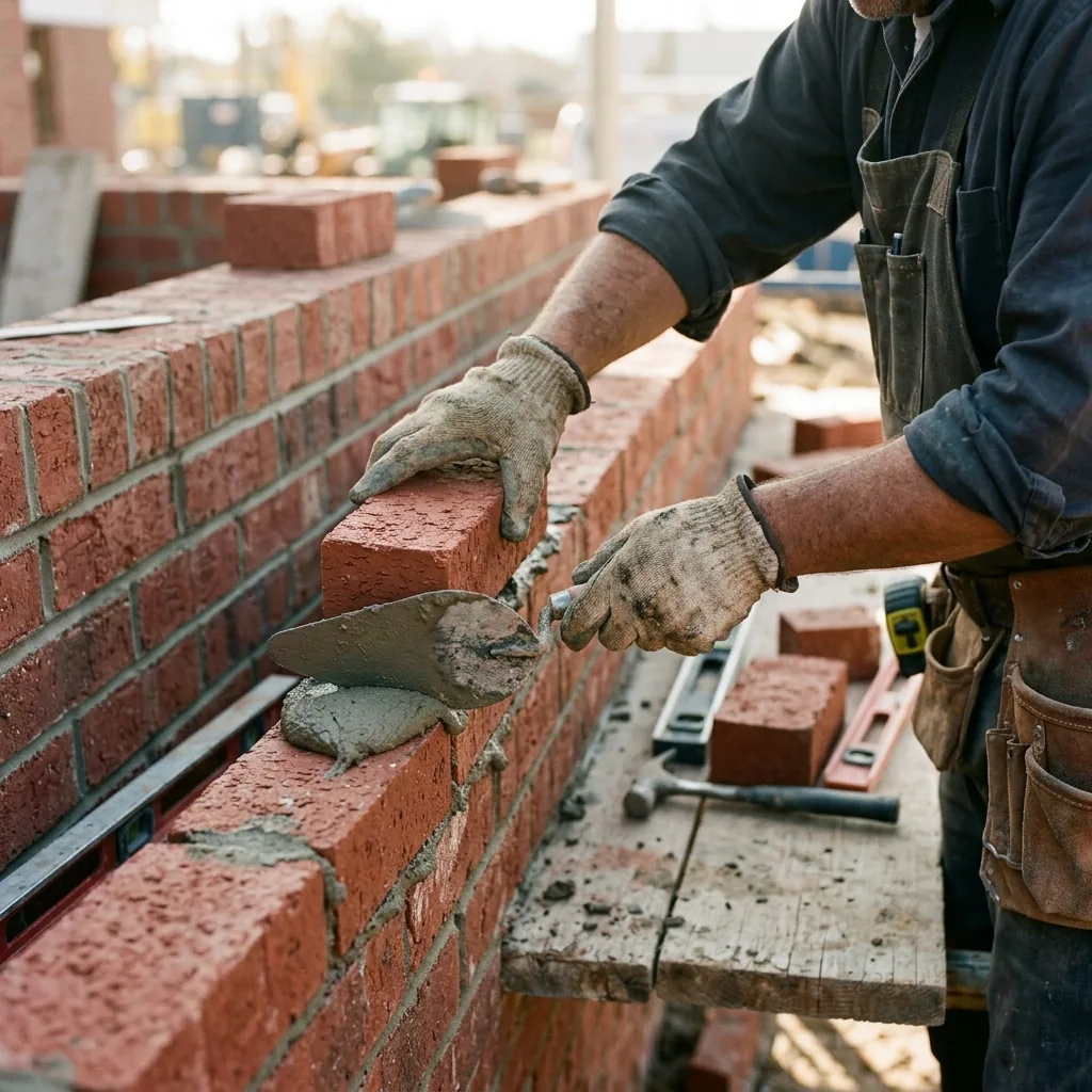 Construcción de muro de carga en obra de Murcia